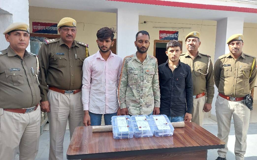 तीन अवैध पिस्तौल सहित 3 बदमाश गिरफ्तार