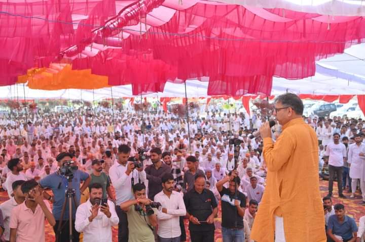 परिवर्तन संकल्प यात्रा में शक्तिप्रदर्शन,मोहन पूनिया ने दिखाया दम